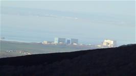 Hinckley Point nuclear power station, seen from the Quantock Hills ridge track